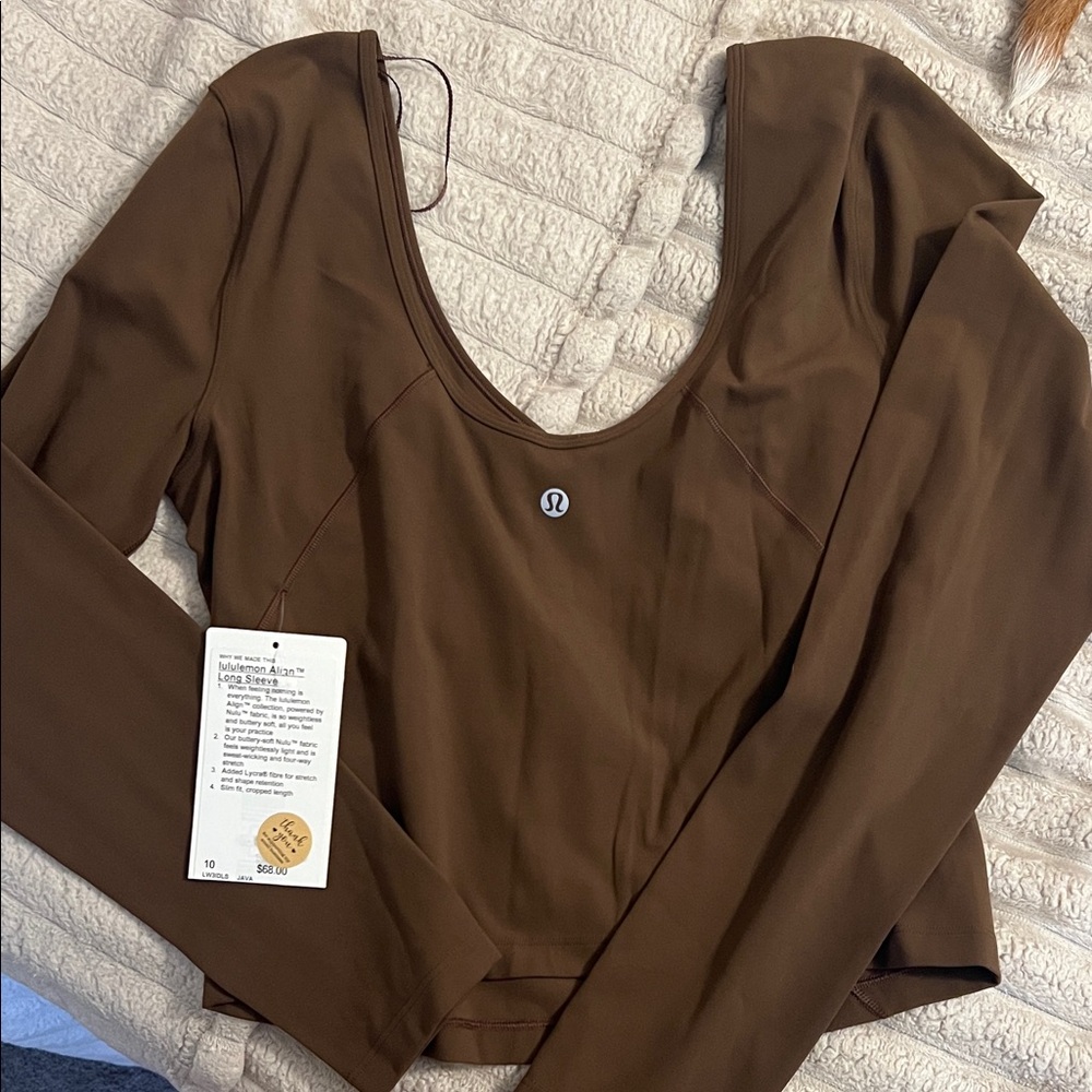lululemon athletica align long sleeve - women’s size 10